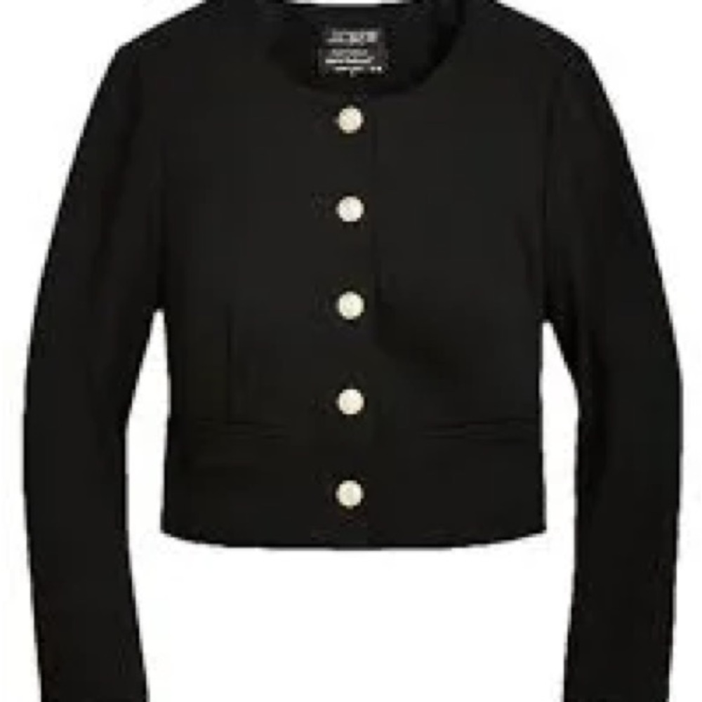 J. Crew Lady Jacket in Black Italian Ponte: Size 6